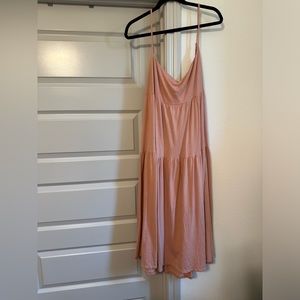 J. Crew spring pink tie back dress, size M.